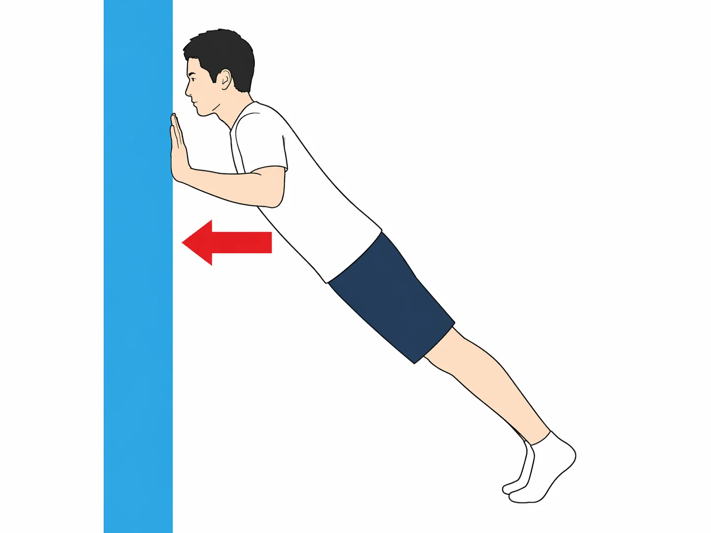 壁腕立て伏せ